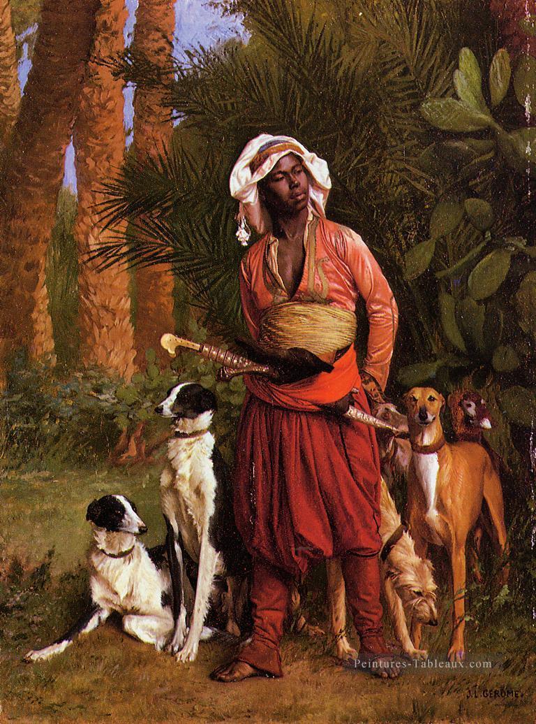 Le maître nègre des chiens de chasse Arabe Jean Léon Gérôme Peintures à l'huile